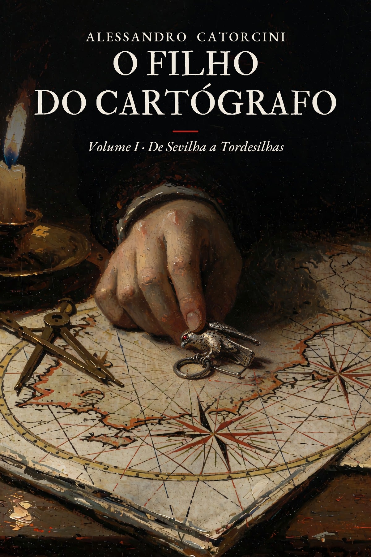 O filho do cartógrafo, Volume I, capa da edição em brochura